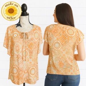 Buckle Day Trip Western Shirt With Flutter Sleeves.
Women’s L.
Just like new.